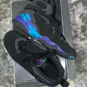 Black and Purple Retro 8’s